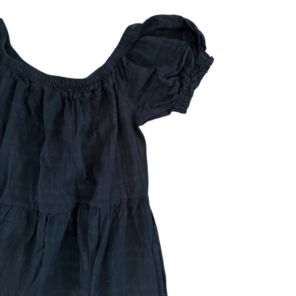 Young Fabulous and Broke Off the Shoulder Tiered Maxi Long Dress, Black, Size S - Picture 7 of 10